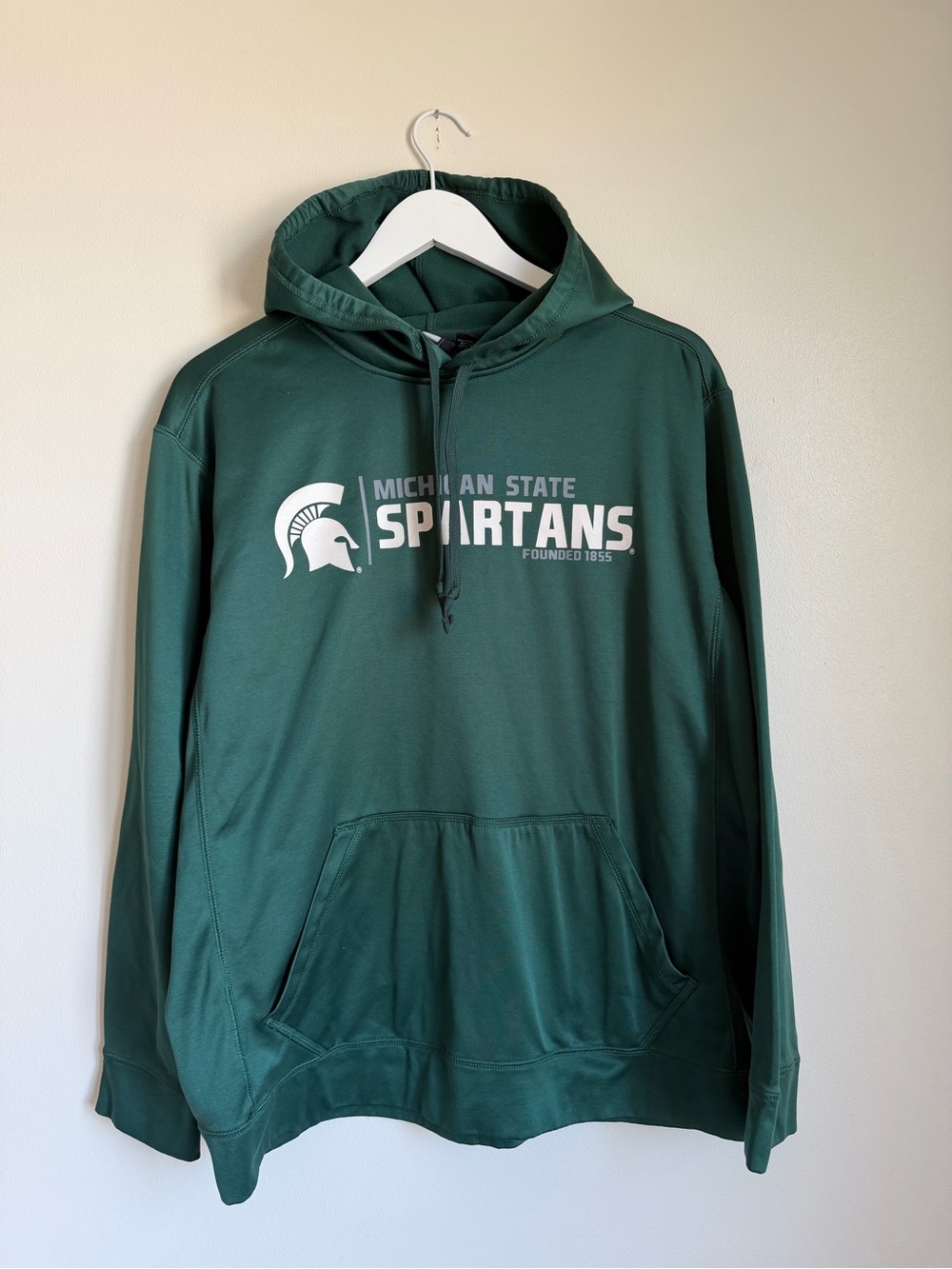 Michigan State Spartans Green Pullover Sweatshirt Hoodie Men’s Large